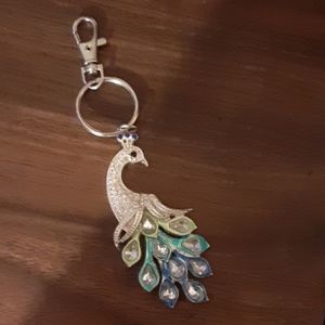 Peacock keychain